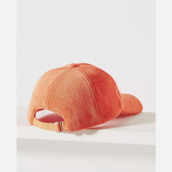 Anthropologie NWOT Orange Terry Icon Baseball Cap - Picture 3 of 9